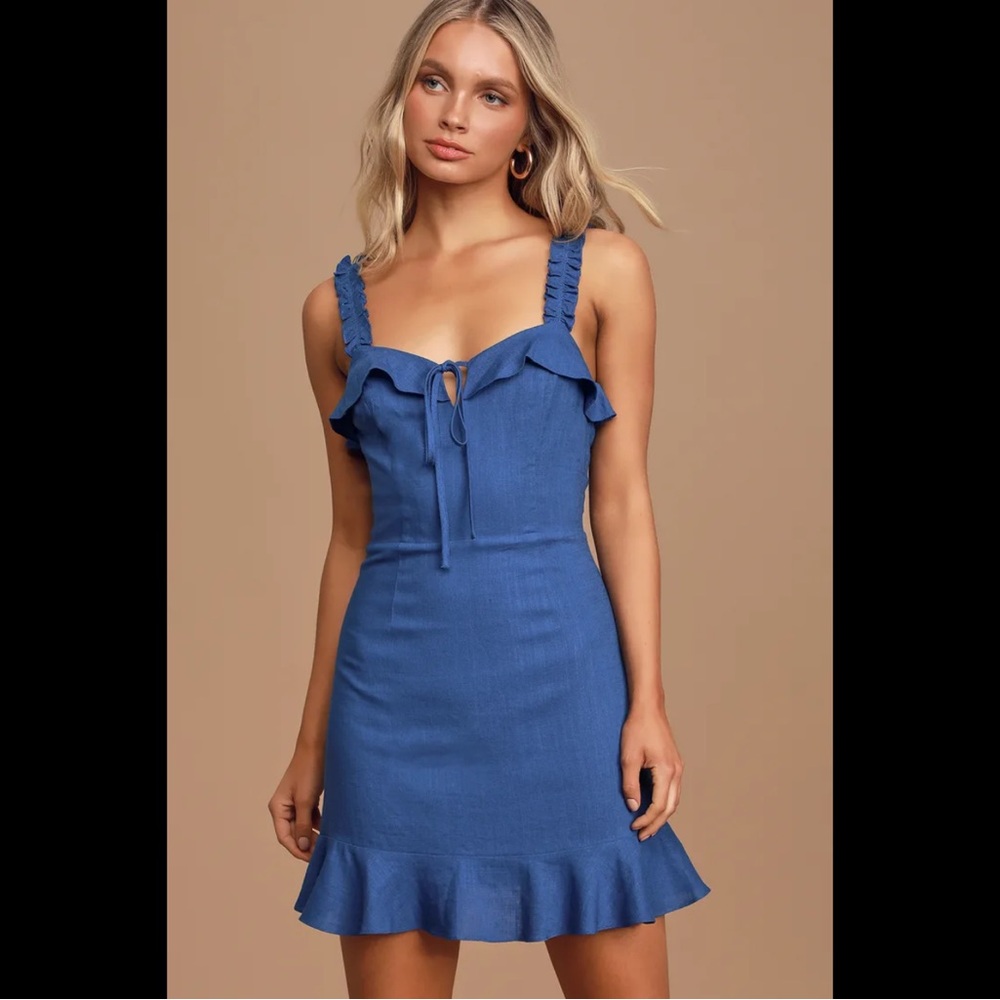 NWT Lulus Days Like This Ruffle Mini Dress